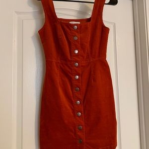 Urban outfitters orange button down dress